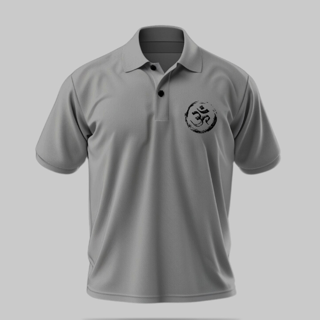 om-polo-t-shirt-grey-front