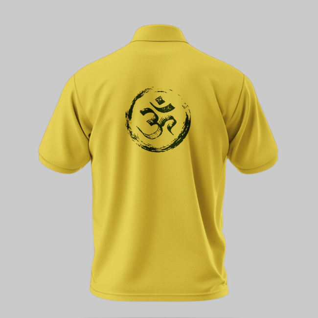 om-polo-t-shirt-yellow-back