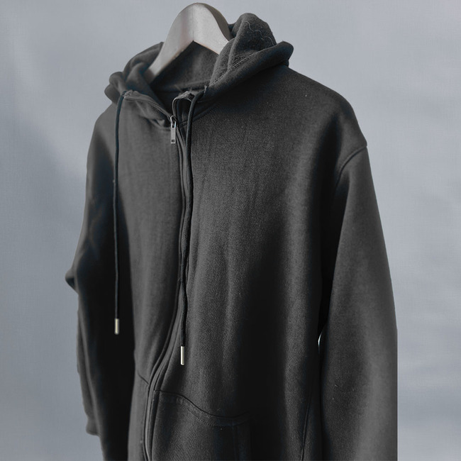 winter-jacket-solid-black-with-hood-leftside