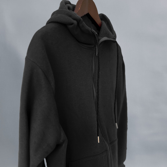 winter-jacket-solid-black-with-hood-rightside